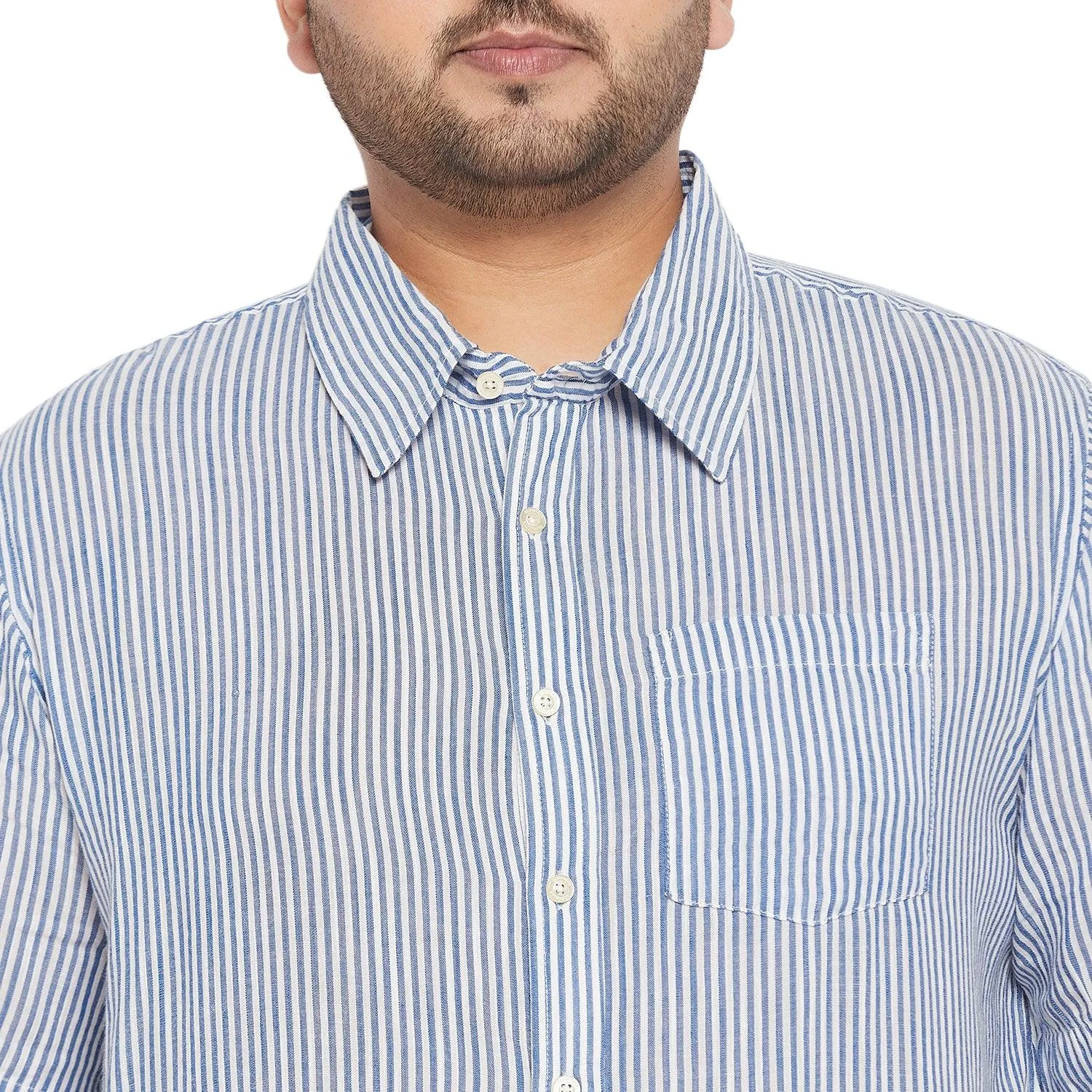 Men Plus Size Zach Striped Shirt
