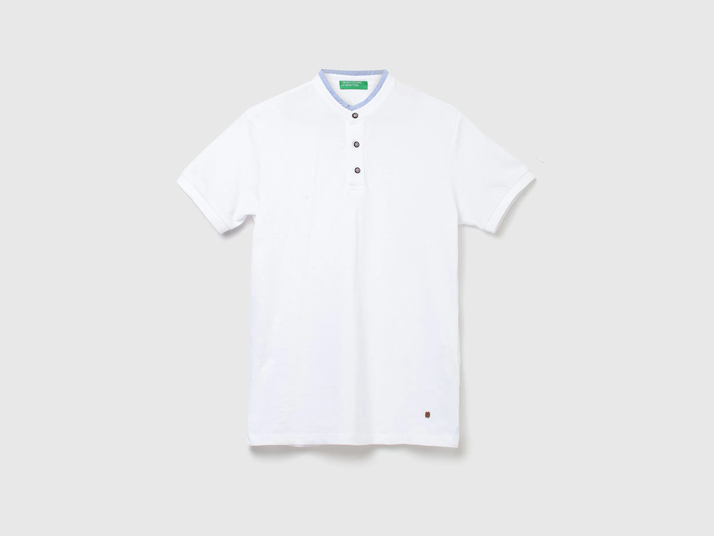Men Textured Mandarin Collar T-Shirt