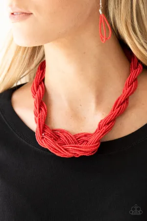 Paparazzi A Standing Ovation Red Necklace