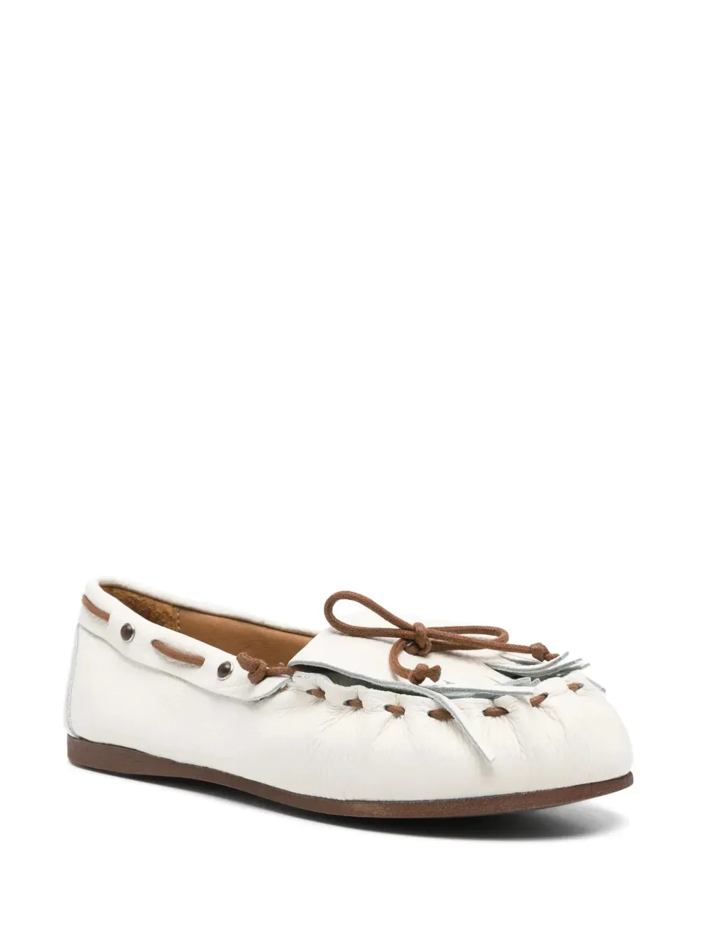 P.A.R.O.S.H. fringe-detail leather loafers
