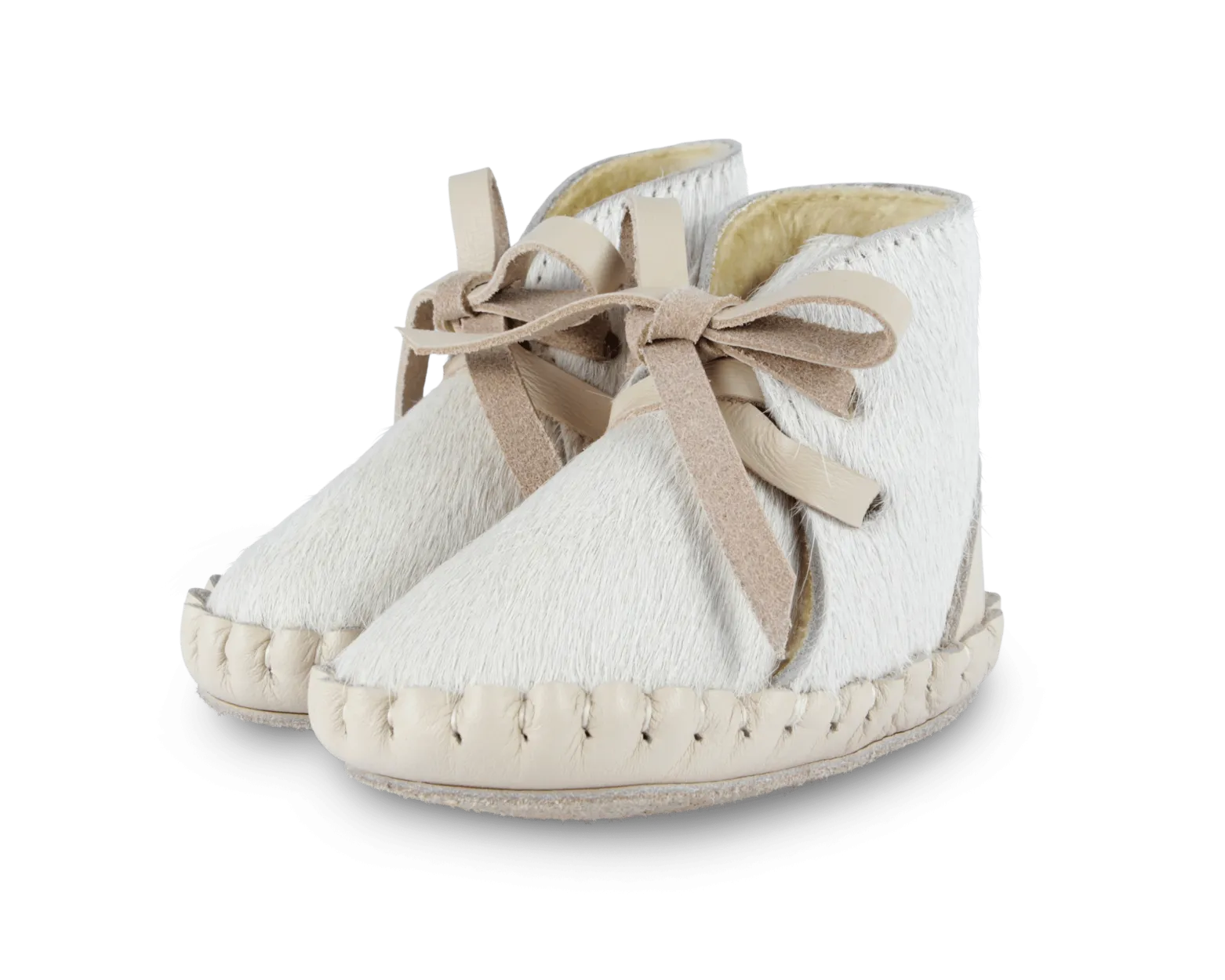 Pina Exclusive Booties | Cream Cow Hair