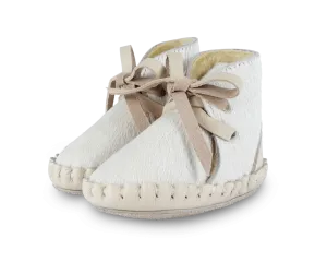 Pina Exclusive Booties | Cream Cow Hair