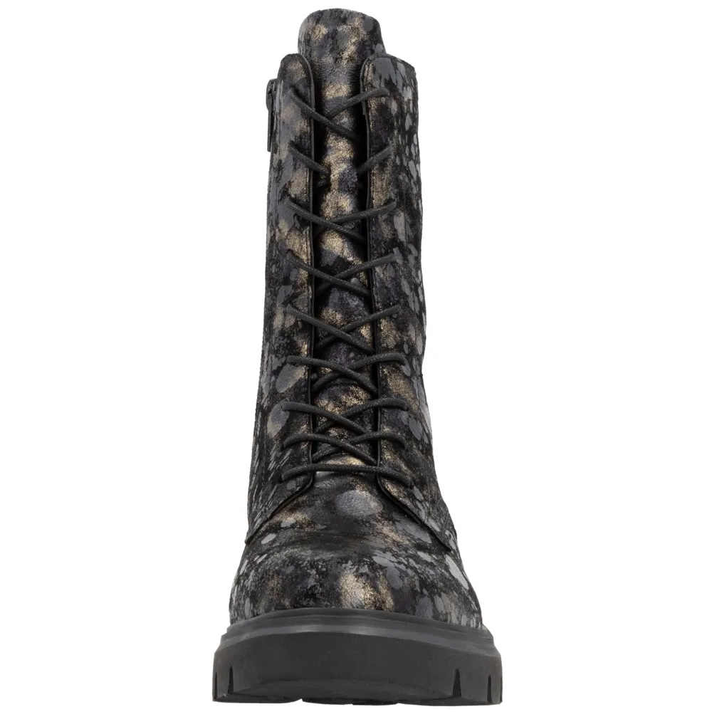 Remonte D1W72-03 (Leopard) Black Ankle Boots