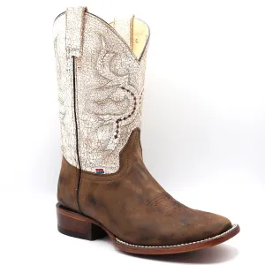 RockinLeather Women's Crazy Trigo Square Toe Western Boot