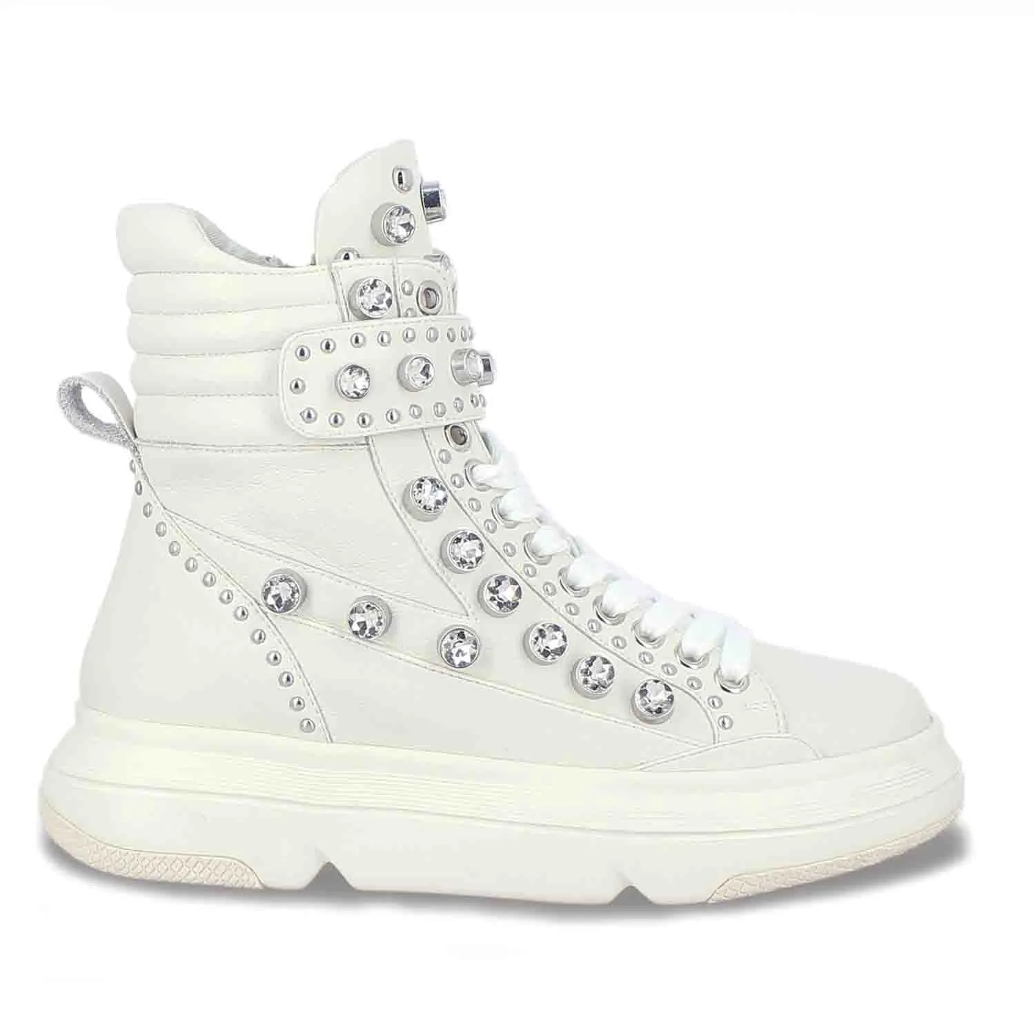 Saint Beyonce Embellished Ivory Leather Shoes