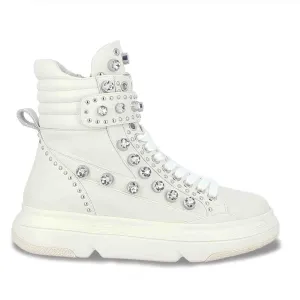 Saint Beyonce Embellished Ivory Leather Shoes