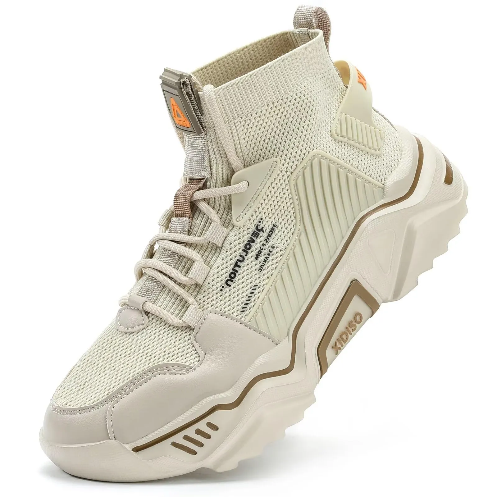 SANNAX Fashion Shoes for Mens High Top Casual Walking Shoes Non Slip Breathable Mesh Lightweight Sneakers
