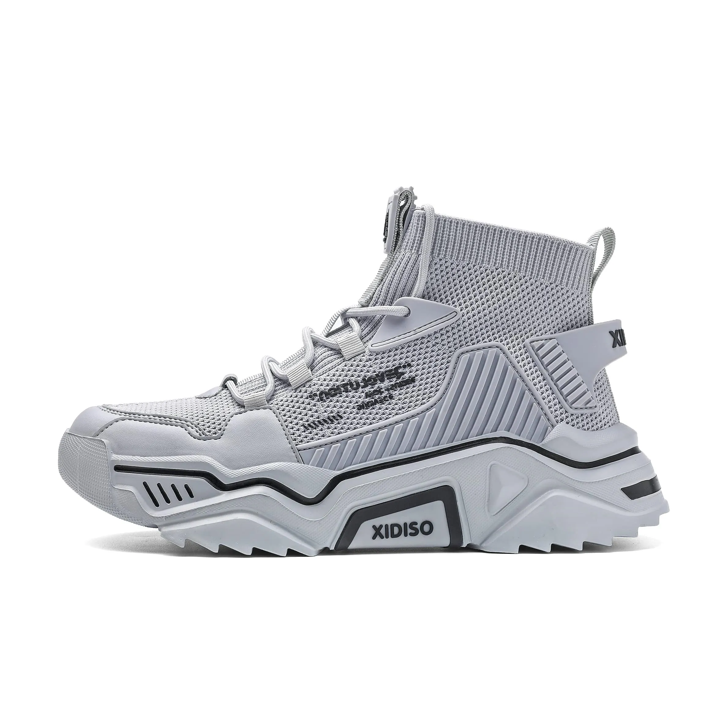 SANNAX Fashion Shoes for Mens High Top Casual Walking Shoes Non Slip Breathable Mesh Lightweight Sneakers