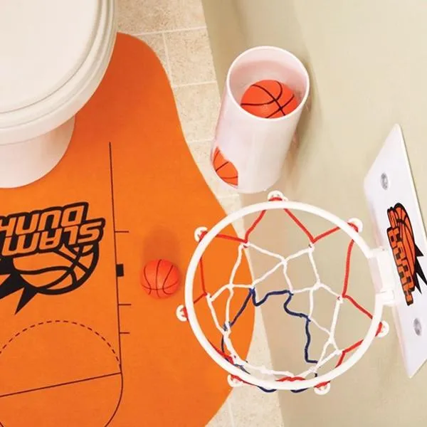 SLAM DUNK! - Mini Basketball Bathroom Game!