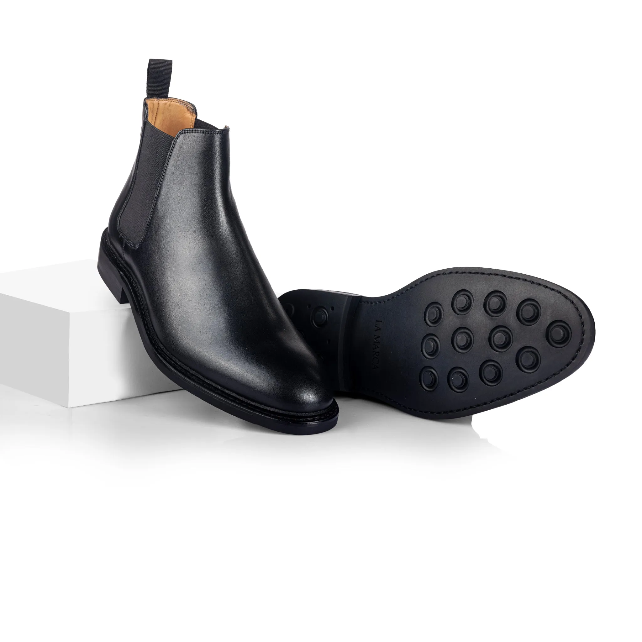 Stevan Chelsea Boot (Piano Black)