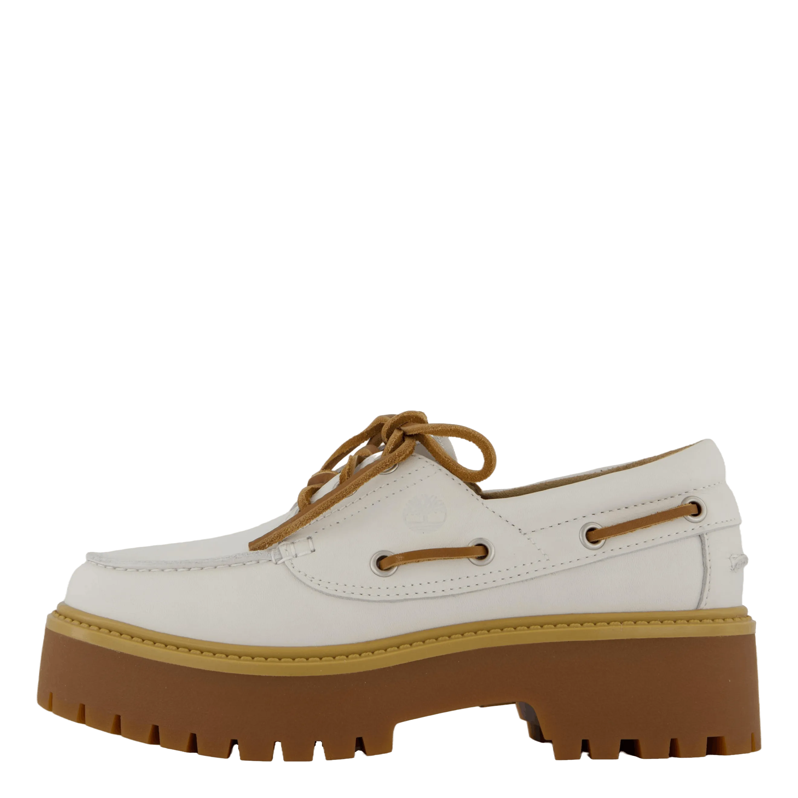 Stone Street Boat Shoe White Full Grain