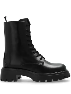 Stuart Weitzman lace-up leather boots