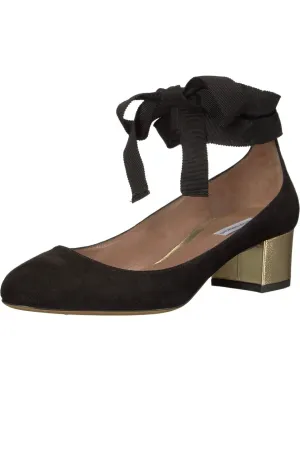 Tabitha Simmons Chloe Black Kidsuede/Gold