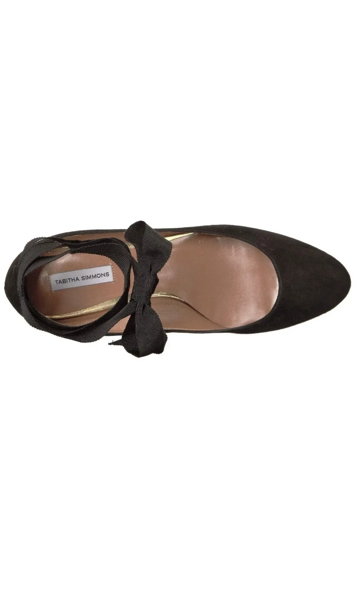 Tabitha Simmons Chloe Black Kidsuede/Gold