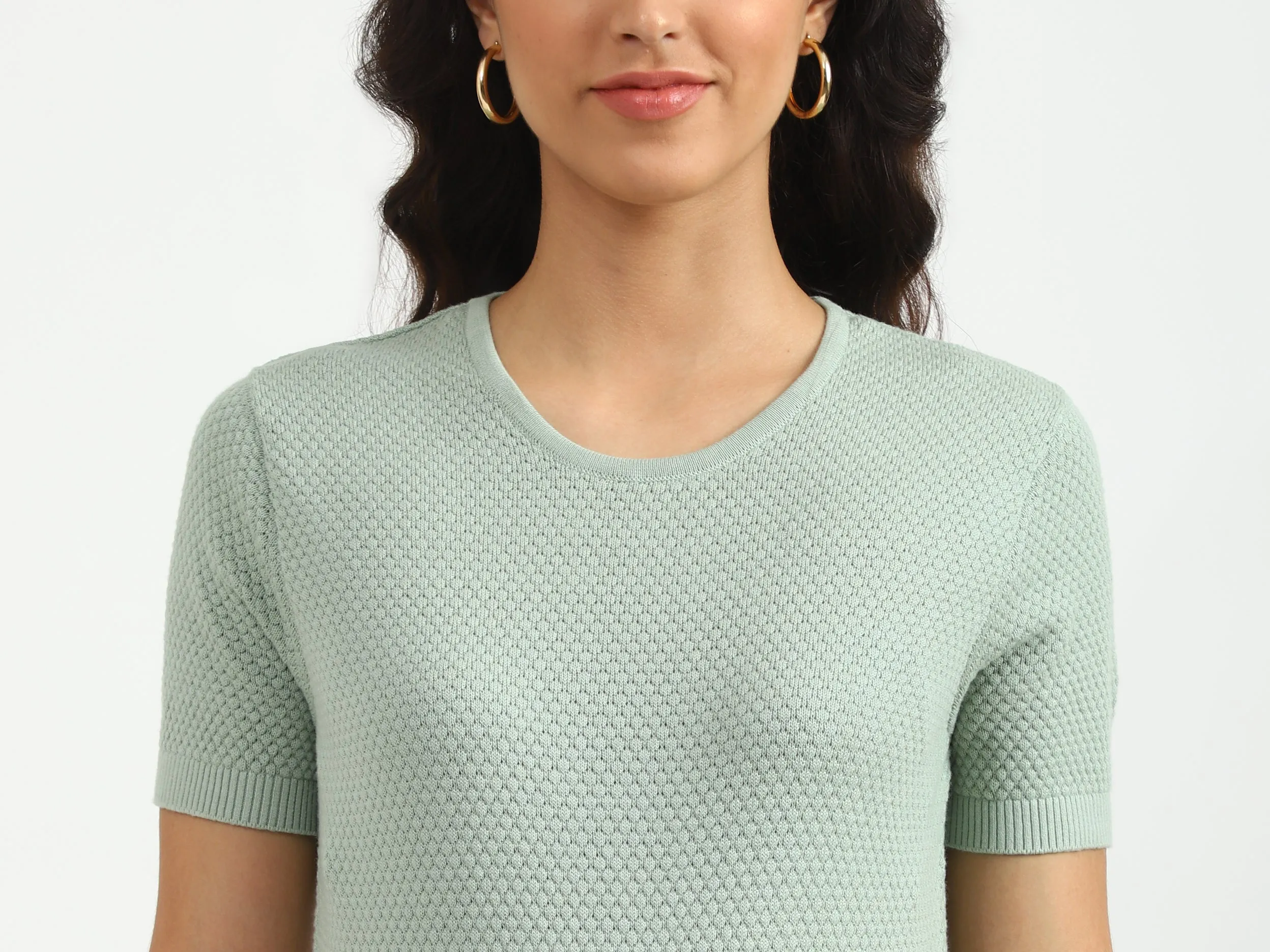 Textured Slim Fit Top