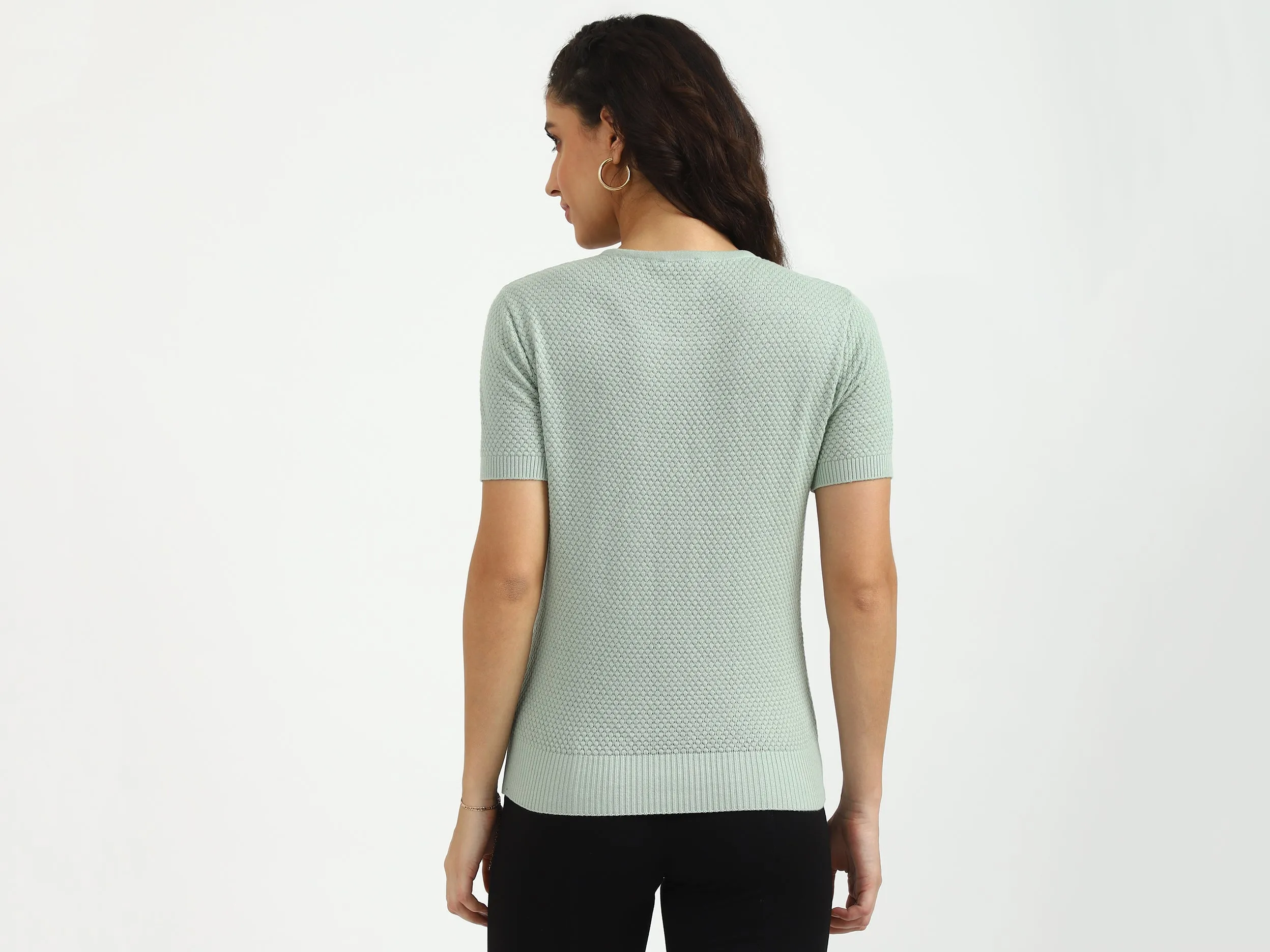 Textured Slim Fit Top