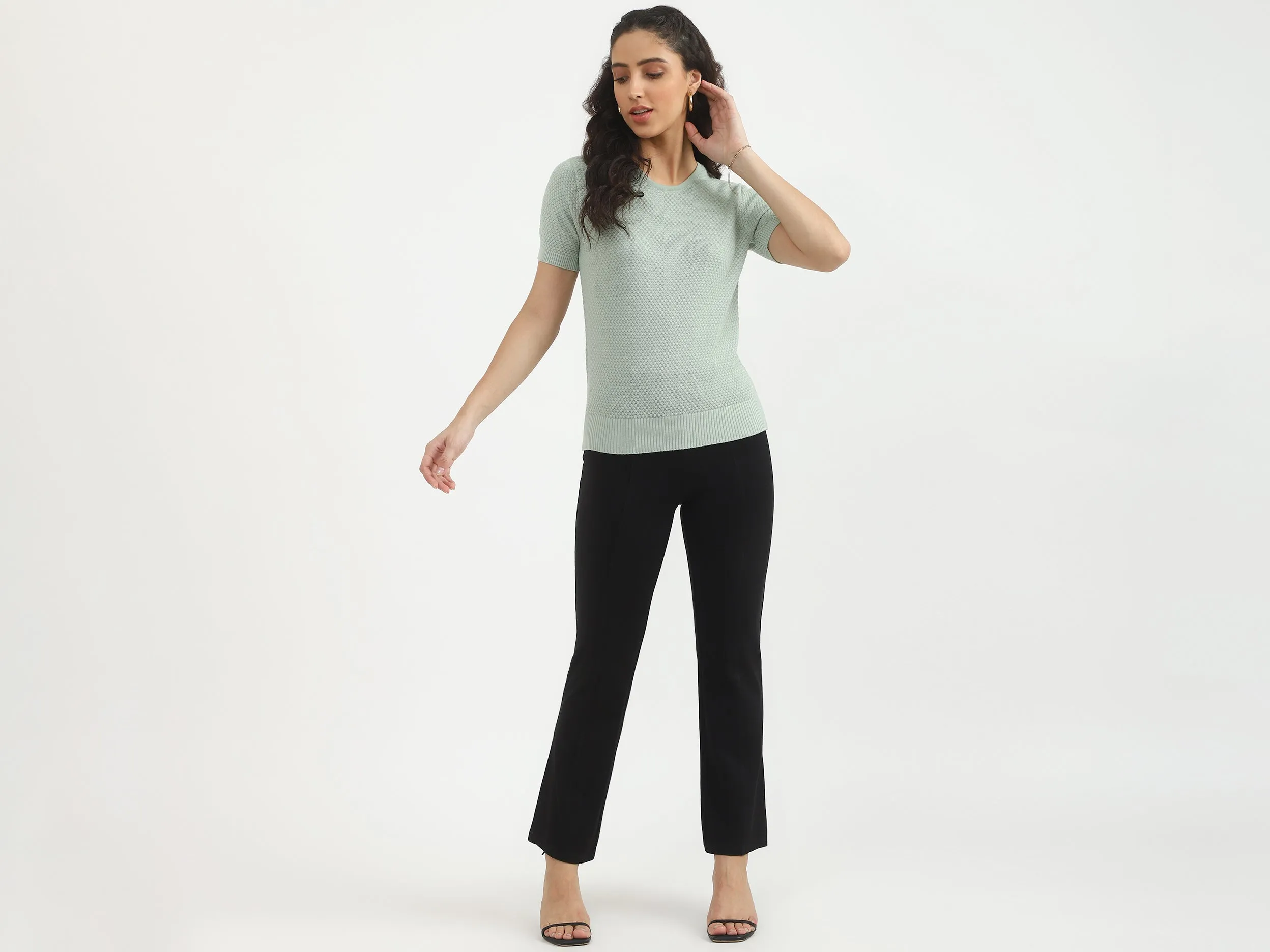 Textured Slim Fit Top