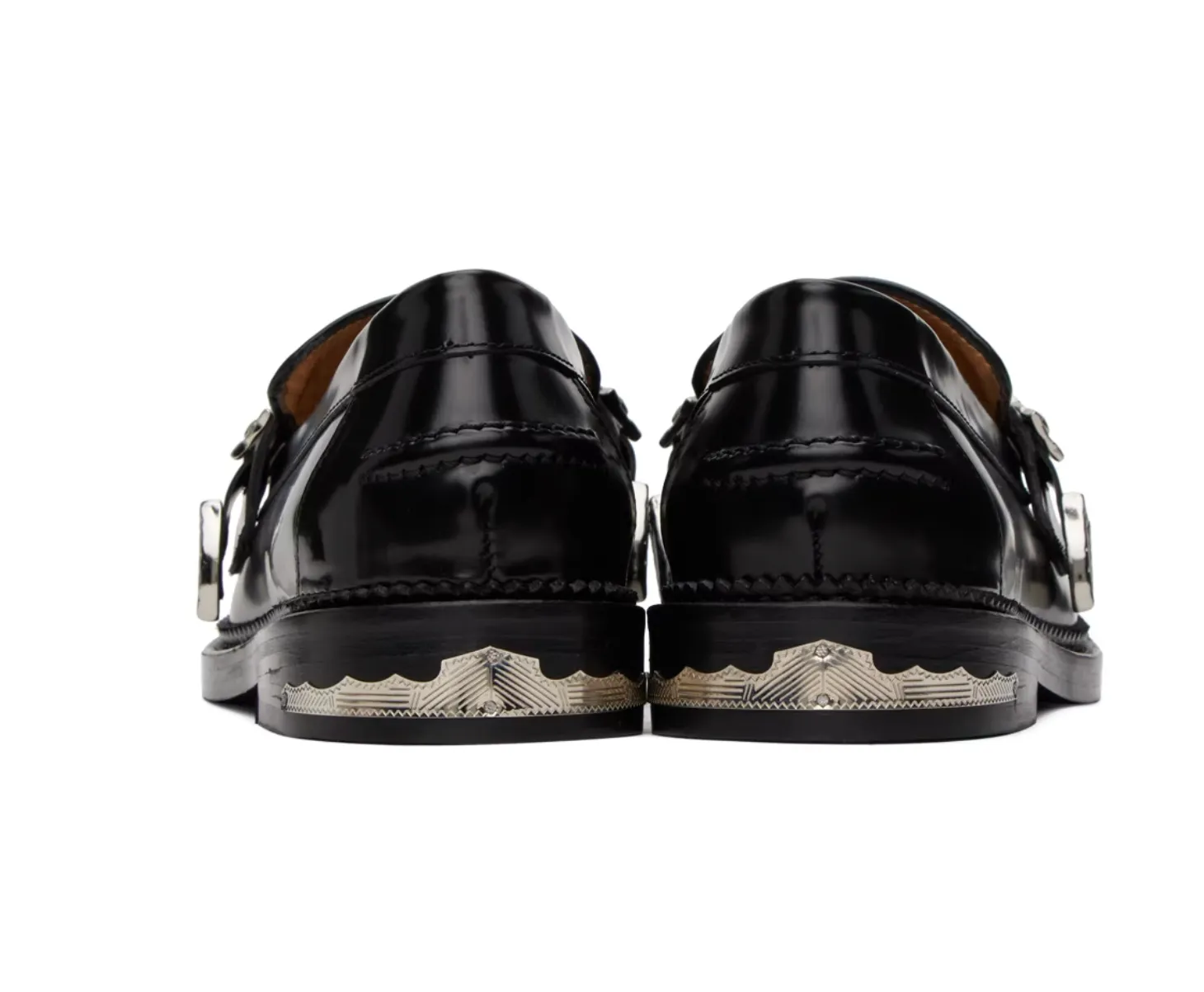 Toga Pulla Black Metal Loafers