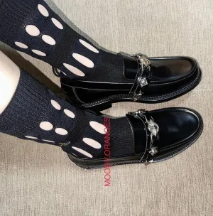 Toga Pulla Black Metal Loafers