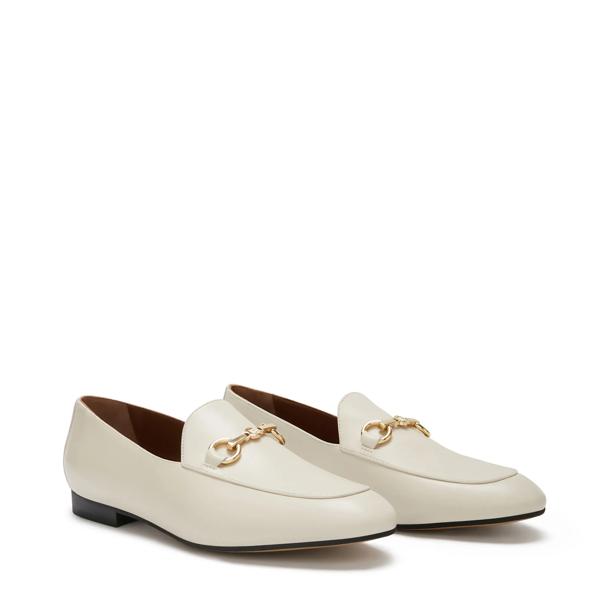Vendôme Fleur beige calfskin leather loafers