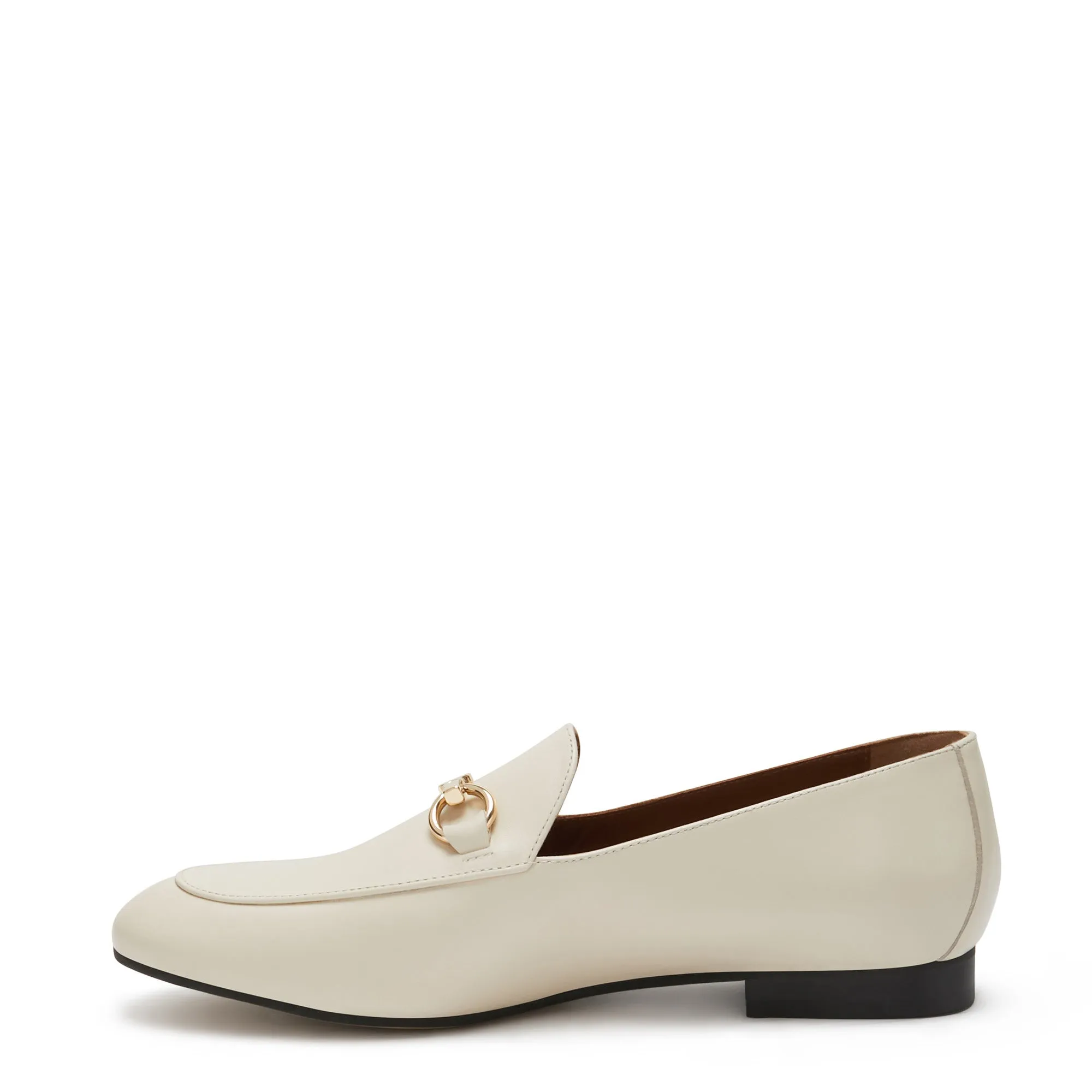 Vendôme Fleur beige calfskin leather loafers