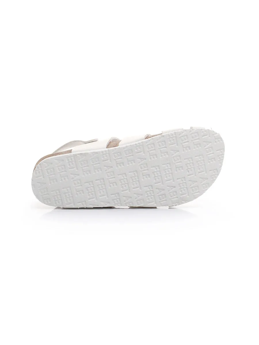 White Cut Out Slingback Sandal