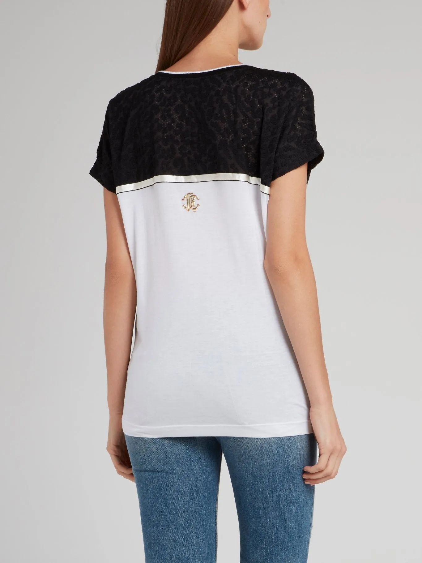 White Lace Panel Shirt