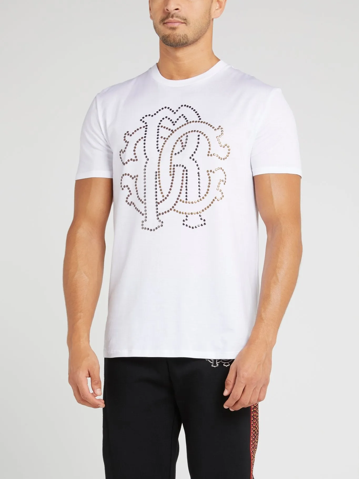 White Studded Logo T-Shirt
