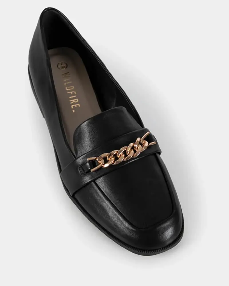 Wildfire Shoes Toronto Black Flat Loafers